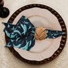 Nautical Rattan Napkin Rings Set of 12, Beach Napkin Holders,