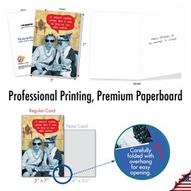 NobleWorks Assorted 3 Pack of Hysterical Retro Birthday Greeting Cards with 5 x 7 Inch Envelopes (3 Designs, 1 Each) Naughty Seniors VC9269BDG-C1x3