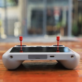 FSIDIWT Joysticks Sticks for DJI RC 2/RC Remote Controller, Aluminum Control Sticks Replacement Joystick Thumb Rocker for DJI Mini 4 Pro/Air 3/Mini 3 Pro Drone Accessories (Red)