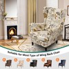 NILUOH Wing Chair Slipcovers 2 Pieces Stretch Spandex Wingback Chair