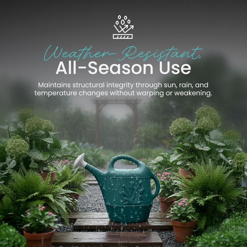 Union Products Watering Can, 2 Gallon Plastic Gardening Water Jug