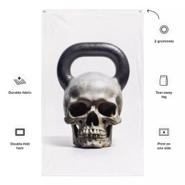 Warpathic Skull Kettlebell V1 - Home Gym Decor for Women