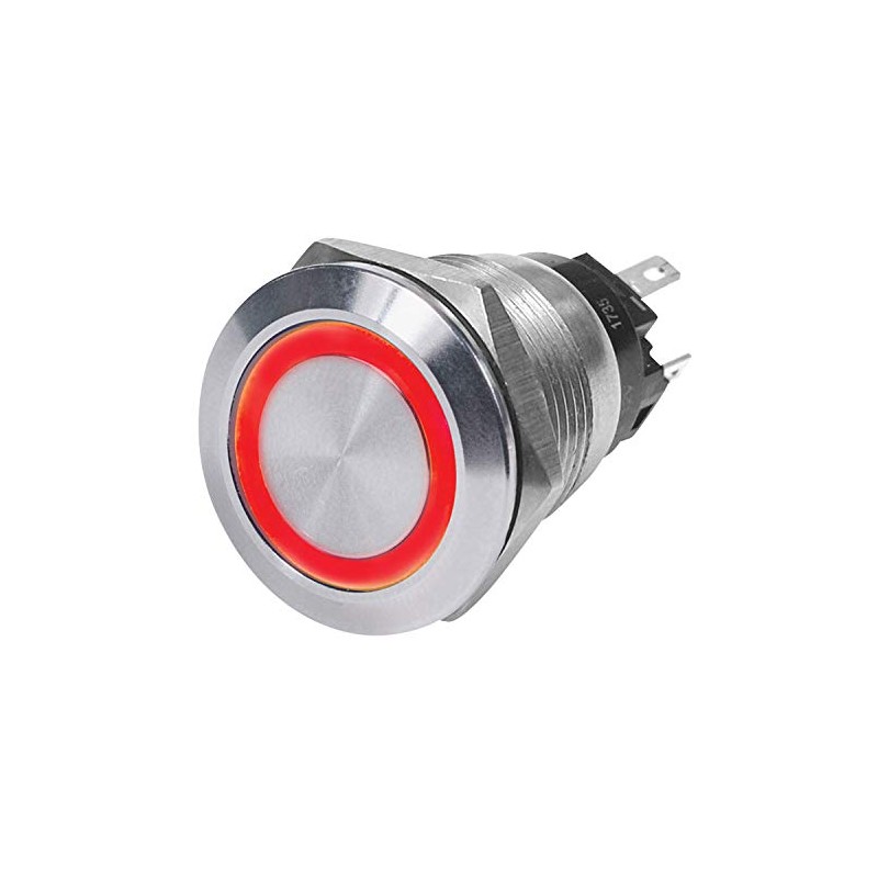 Blue Sea Systems 4162-BSS Switch Button 10A OFF-ON RED