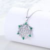 TANGPOET 7 Chakra Necklace for Women Sterling Silver 925 Lotus