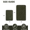 YIHOUSE Bathroom Rug Set 2 Piece, Memory Foam Green Bath