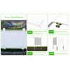 Qikdesign 36"W X 45"H Reinforced White Vinyl Privacy Fence Screen