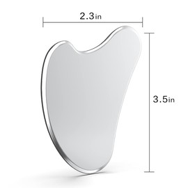 Gua Sha Massage Tool, Premium Stainless Steel Gua Sha Stone, Gua Sha Facial Tools for Body Face Neck and Eyes Skin Care