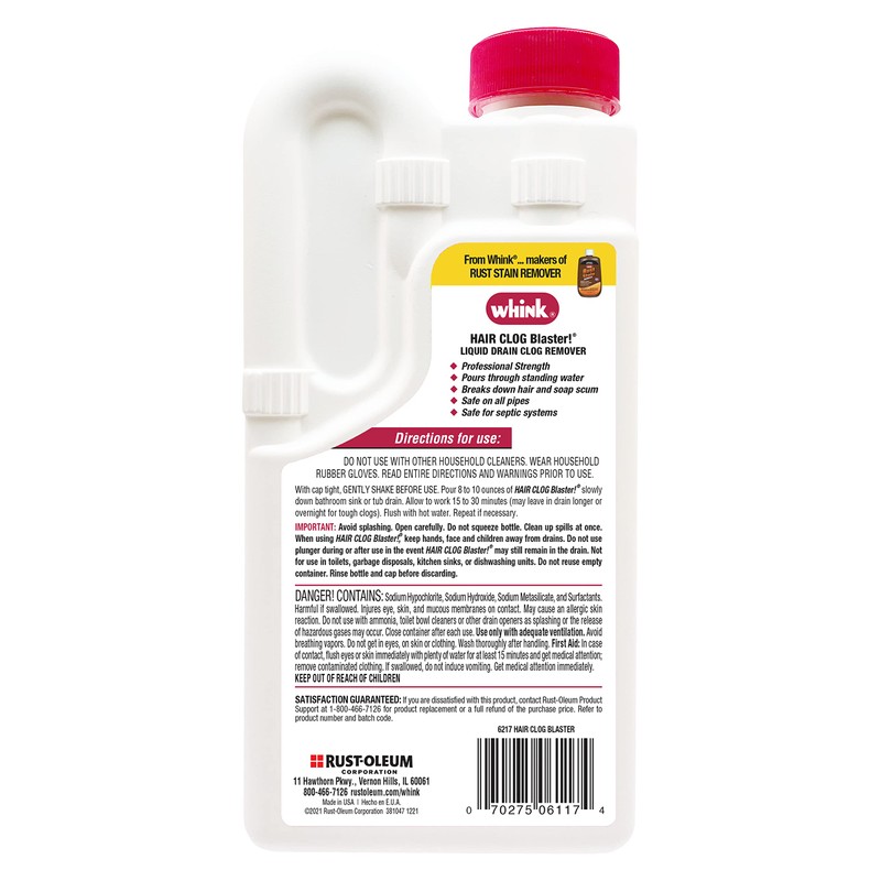 Rust-Oleum Whink 6217 Hair Clog Blaster! 32 Ounce