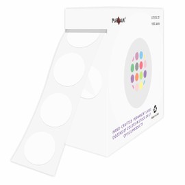 PARLAIM 0.75" Round Color Coding Circle Dot Labels in Roll, 1000 Stickers per Dispenser Box, 3/4 inch Diameter for Office and Business, White
