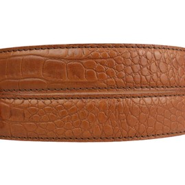 BELTINGER Interchangeable belt with crocodile embossing without buckle, 4 cm, press stud belt for men and women, 40 mm, crocodile look, crocodile pattern, denim blue
