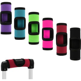 AMMKRO 6 Pack Luggage Handle Wraps, Bright Color Luggage Tags, Suitcase Tags identifiers for Travel Accessories