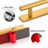 Ravinte 4 Pack Adhesive Cabinet Handles, Stick on Gold Cabinet
