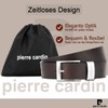 Pierre Cardin 70007 40 mm Wide Black or Brown Leather