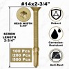 Yaocom 500 Pcs #14x2-3/4 Trailer Deck Screws Bulk Self Tapping