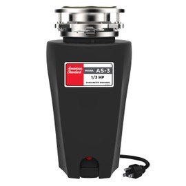 American Standard 10-US-AS-3 Garbage Disposer, 1/3 HP, Black