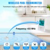 Urageuxy Pool Thermometer Floating Easy Read, IPX8 Wireless Floating Pool