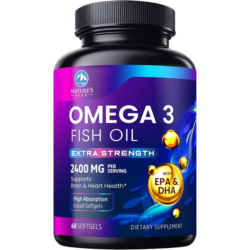 Natures Peak Suplemento de aceite de pescado Omega 3 de