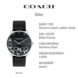 Coach Elliot Women's Watch | Elegant and Sophisticated Stles Combined | Premium Quality Timepiece for Everyday Wear | Water Resistant | (Model 14504336)