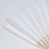 [Tea utensils/folding fan] white bamboo plain 5 inch folding fan