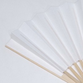 [Tea utensils/folding fan] white bamboo plain 5 inch folding fan