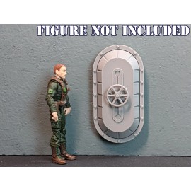 Unbranded 1/18 Scale Bulkhead Door - Prop for 3.75" action figure diorama