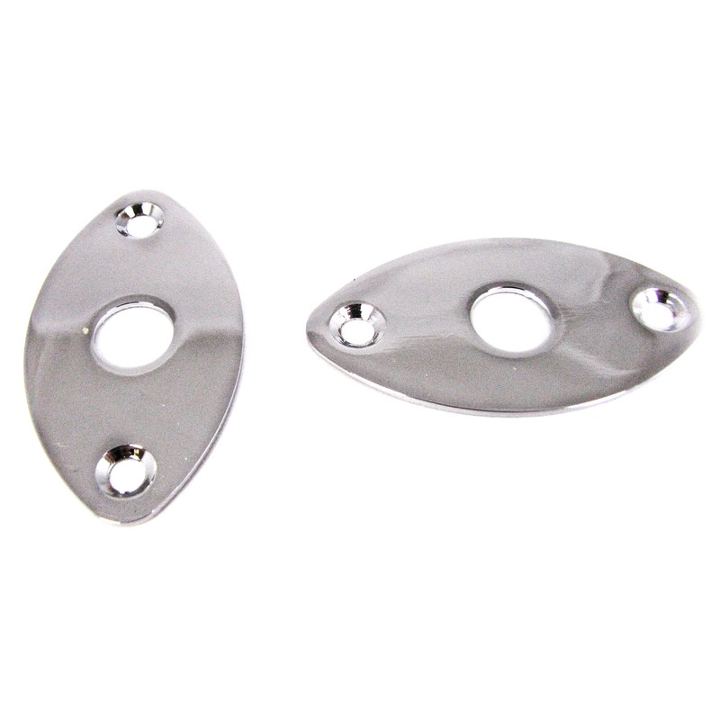 3-pack Chrome Ovoid Flat-Profile Jack Plates