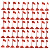 SUPVOX 50Sets Plastic Red Flag Model for DIY Miniature Scene