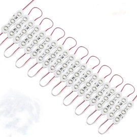 Lulin 100PCS Waterproof Super Bright Led Strip Lights White, 46FT DC12V 3 LED Module for Letter Sign Advertising Sign with Tape Adhesive Backside