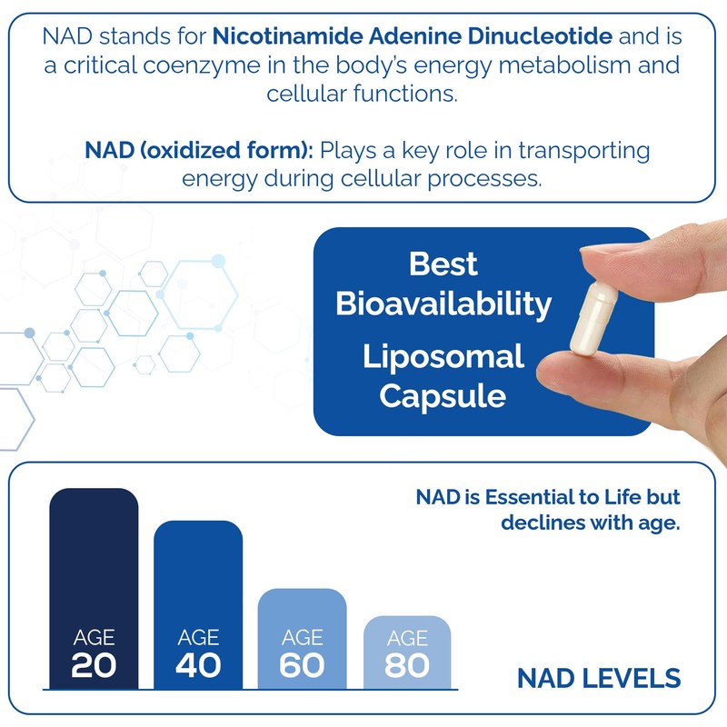 HARMONIFY NAD Supplement 60 Capsules, Proudly USA Company, Non-GMO &