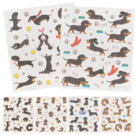 InIsaJace Dachshund Dog Gifts Swedish Dishcloths, 6 Pack Swedish Dish Cloths for Kitchen, Dog Absorbent Reusable Cellulose Sponge Cloths Kitchen Towels