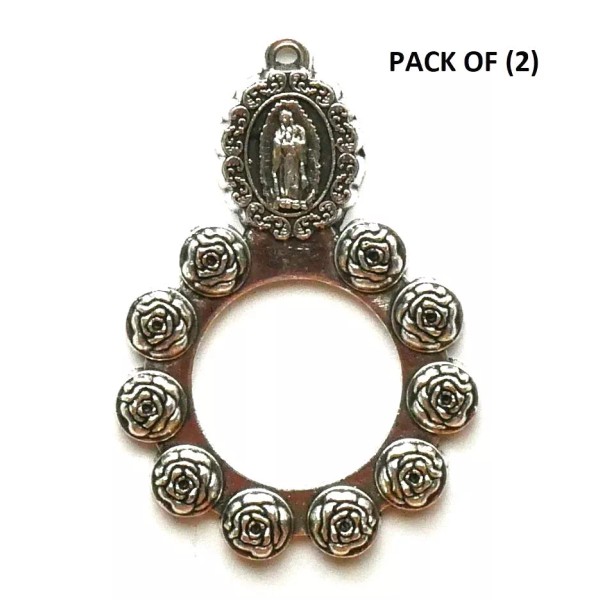 Our Lady of Guadalupe Silver Tone Finger ROSARIES (Pack of
