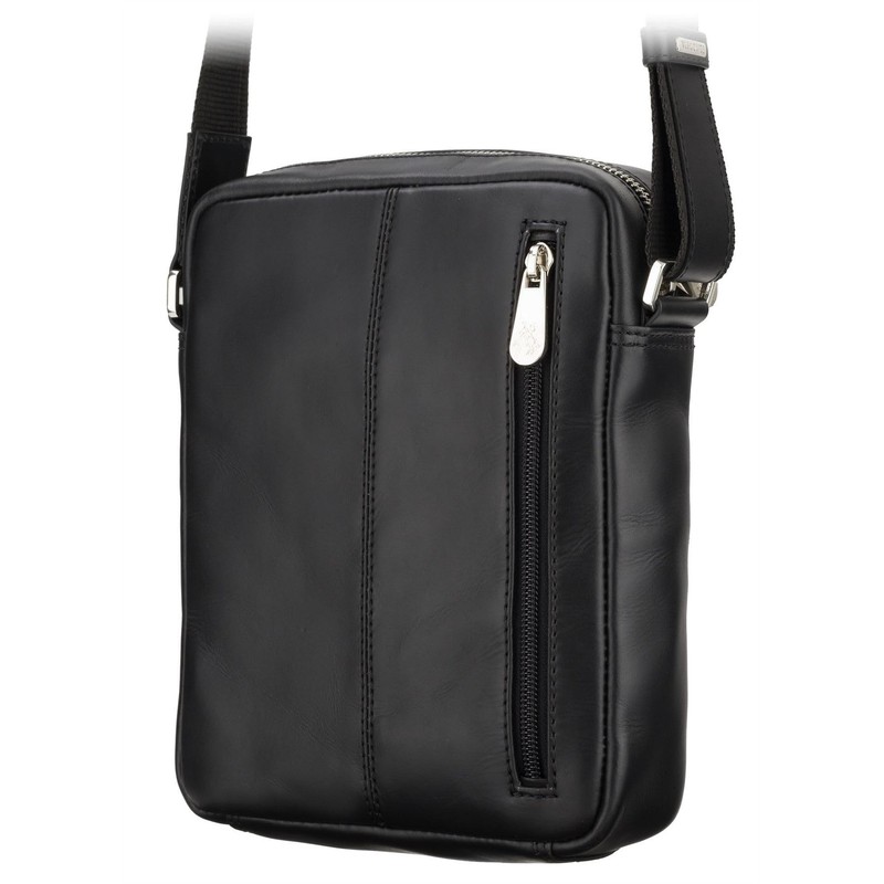 VISCONTI Toscana Collection Colt Leather Messenger Bag TC66 Black