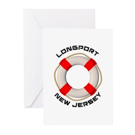 CafePress New Jersey Longport Greeting Cards Greeting Card (20-pack), Note Card with Blank Inside, Birthday Card Matte