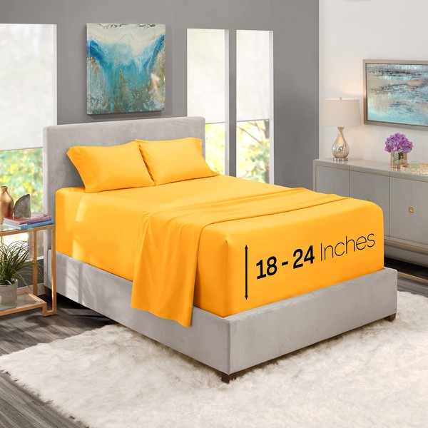Nestl King Size Sheet Set, 4 Piece Extra Deep Pocket