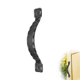 1 Pack 7.5" Black Door Handle - Heavy Duty Decorative Iron Handles - Handmade Rustic Metal Handle for Sliding Barn Doors, Gate Pulls, Sliding Barn Doors & Door Pulls - The Farmhouse Series