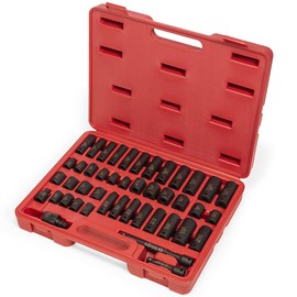 Stark Impact Socket Set 44PC 6-Point SAE & Metric Deep Shallow Standard 3/8" Drive Extension Bar + Carrying Case