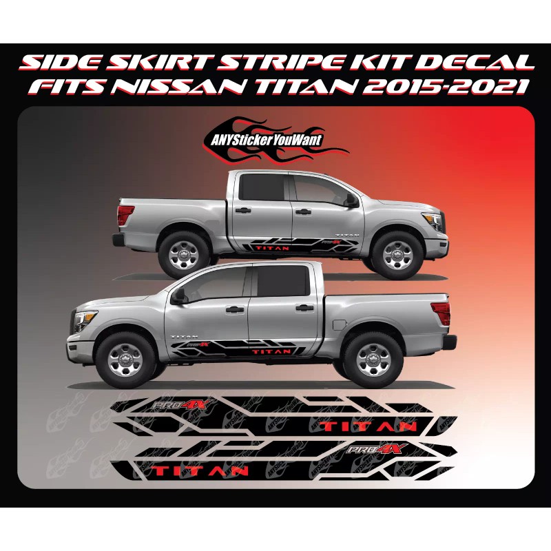 ANYStickerYouWant x2 Side Skirt Stripe Kit Vinyl Decal Fits Nissan