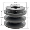 Saelno 2BK27-1 1/8 Double Groove Pulley,v Belt Pulley 1 1/8