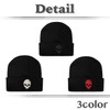 White Fang CZ473 Skull Rock Beanie, Knit Hat, Fashionable, Outdoor,