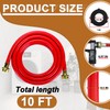 10FT Rubber Washing Machine Hoses Burst Proof 2 Pack For