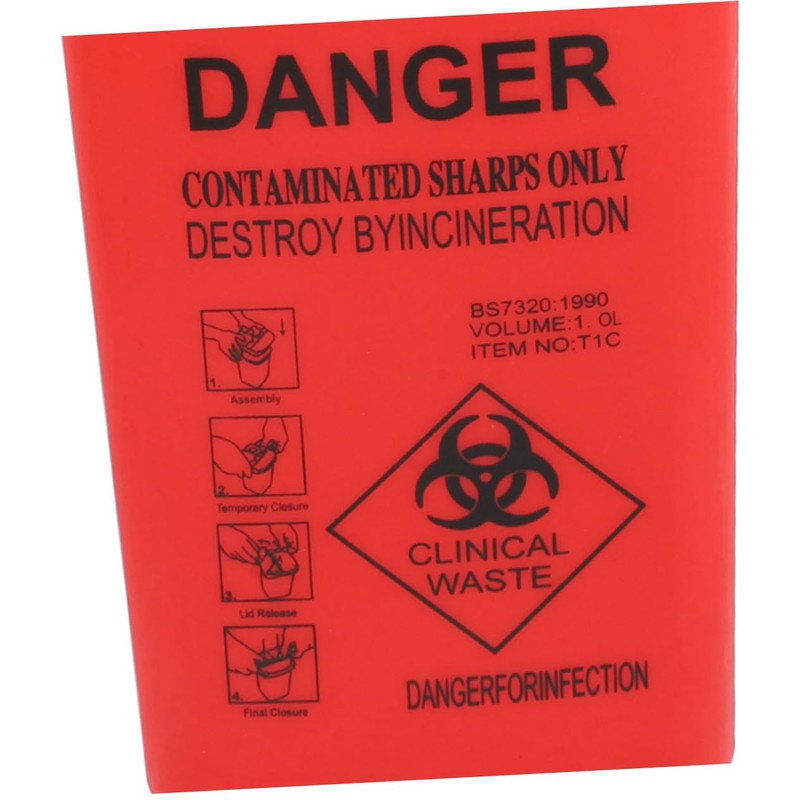 Ipetboom 3pcs Disposal Bins with Flip Lid Needle Bins for