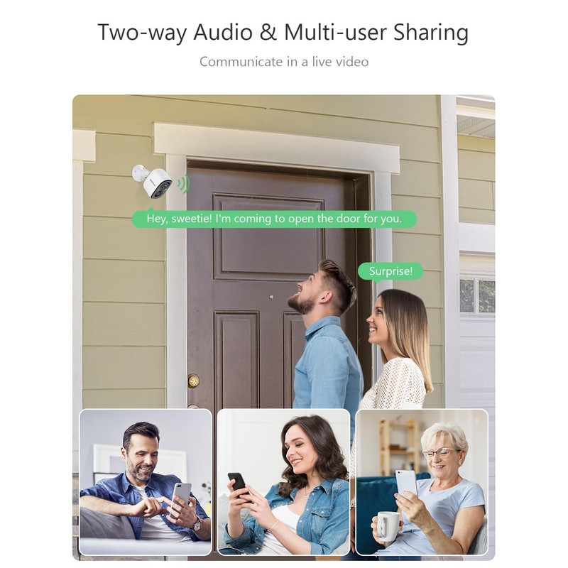 KEEPYOO 2.5K Wireless Home Security Camera Outdoor/Indoor Magnetic, 2.4Ghz WiFi