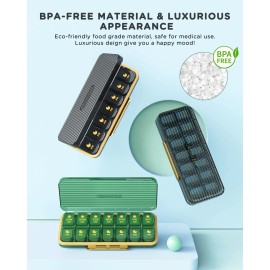 Acedada Pill Organizer 2 Times A Day, 7 Day Am Pm Pill Box - Weekly Pill Organizer Tw...