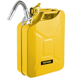 VEVOR Jerry Fuel Can, 5.3Gal / 20L Portable Jerry Gas Can with Flexible Spout System, Rustproof ＆ Heat-resistant Steel Fuel Tank for Cars Trucks Equipment Bottles Organiser:_Red - 2.6 Gal/10L with Lockable Bracket