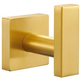 Angle Simple Towel Hook for Bathroom, SUS304 Stainless Steel Robe Coat Hook for Wall, Hand Towel Holder, Brushed Dark Gold