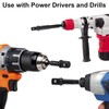 6 PCS Drill Socket Adaptor, 1/4, 1/2, 3/8 Inch Impact