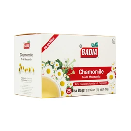 Badia Chamomile Tea, 25 Bags – Soothing Chamomile Flower (Manzanilla) Herbal Tea for Relaxation & Peaceful Moments