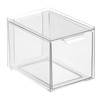 mDesign Plastic Stackable Organizer with 3 Drawers - Pull-Out Drawer
