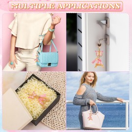 MWOOT Cute Initial Letter A Keyrings Pink Key Ring,Capital Alphabet Gold Foil Resin Keychain Charm with Butterfly Tassel Pendant,Fashion Key Chain for Women Mom Gift Purse Bag Handbag Decor(A)