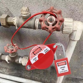 Joyzan Lockout Tagout Kit, Valve Safety Padlock Lock Industrial Electric Power Red Cable Locks Set Tag Keys Tamper Proof Off Electricians Electrical Circuit Breaker Tags Hasps Factory Stations Key
